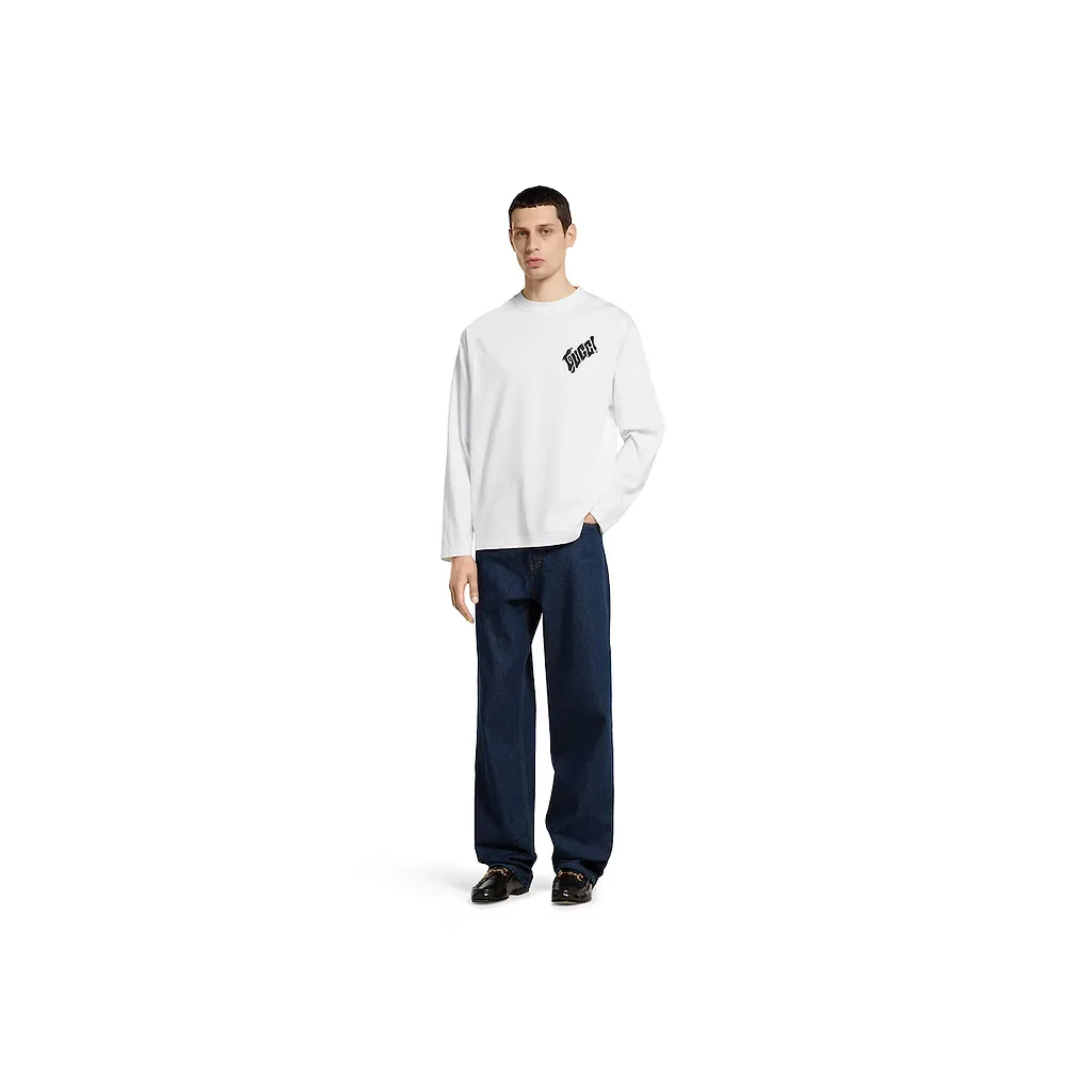 Cotton Jersey T-Shirt With Gucci Logo