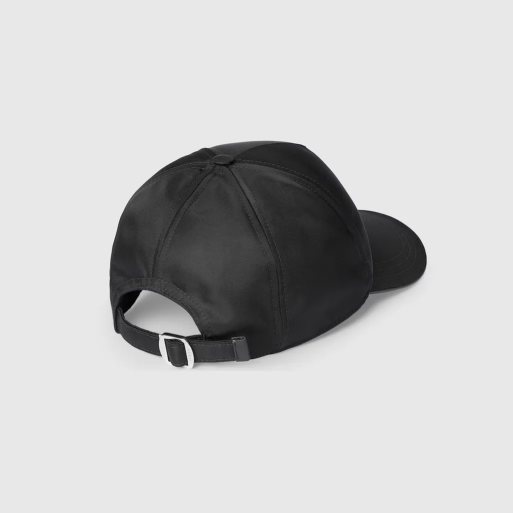 Nylon Baseball Hat With Gucci Logo