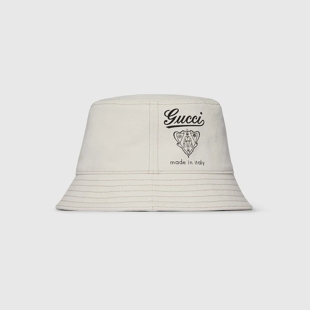 Printed Cotton Canvas Bucket Hat