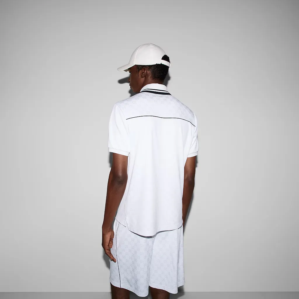 Gg Nylon And Cotton Polo Shirt