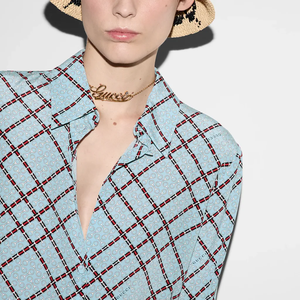 Printed Silk CrÊPe De Chine Shirt