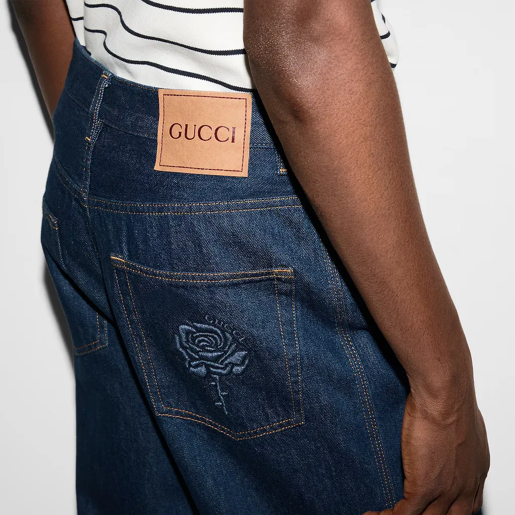 Denim Trousers With Embroidery