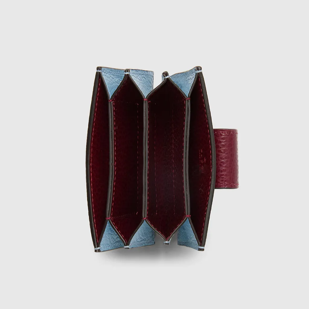 Bi-Color Gg Marmont Card Case
