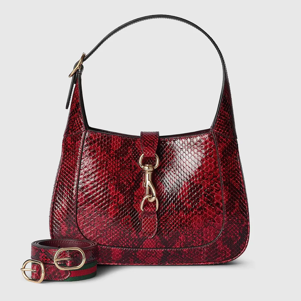 Gucci Jackie Small Python Shoulder Bag