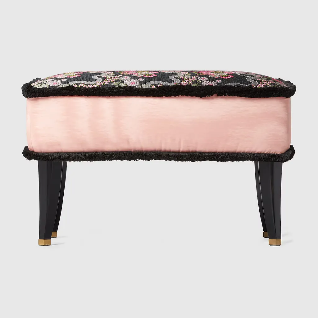 Floral Jacquard Stool