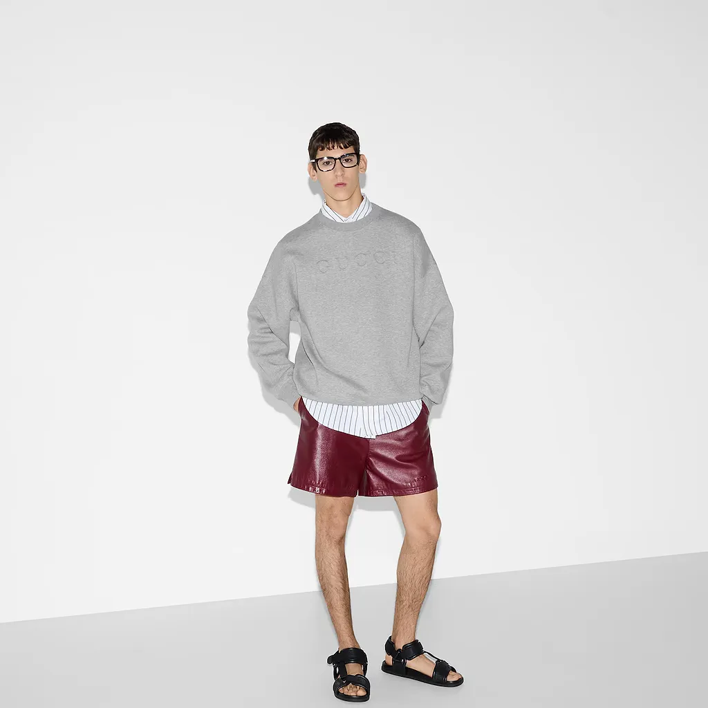 Embossed Cotton Jersey Sweatshirt