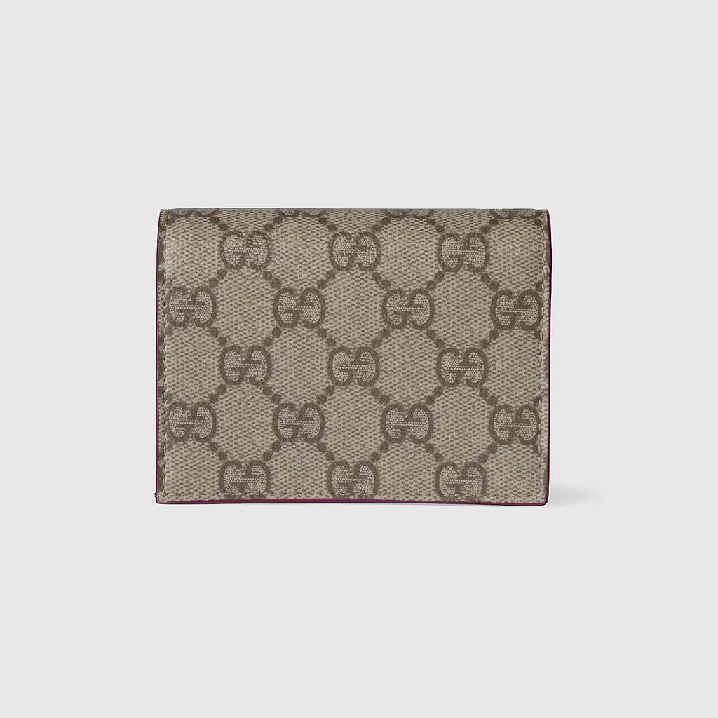 Gg Small Wallet With Dog Detail