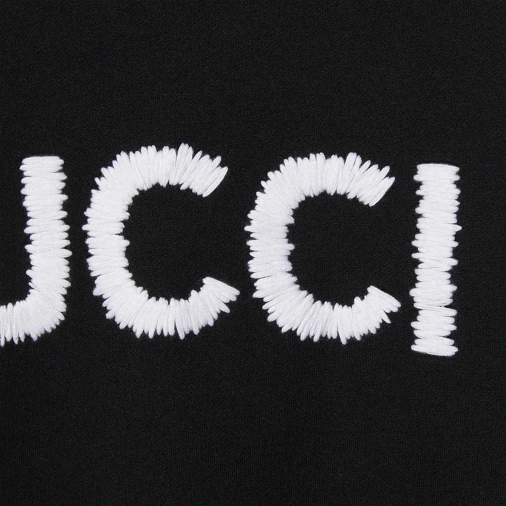 Cotton Jersey Hooded Sweatshirt With Embroidery