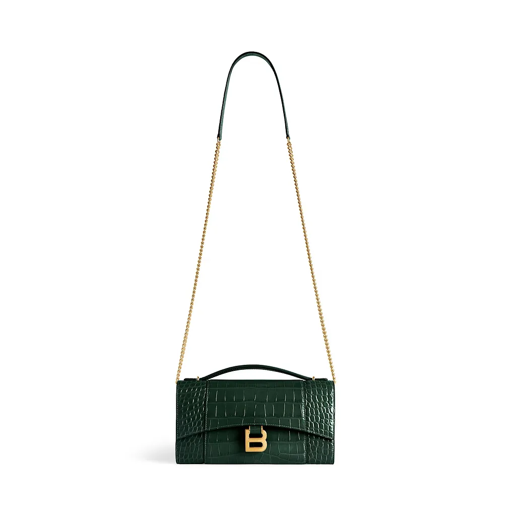 Hourglass Pochette With Chain
