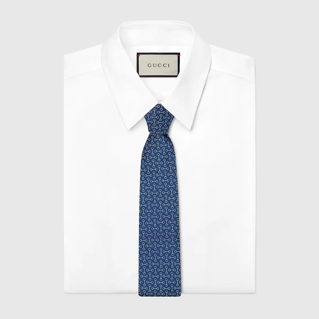 Horsebit Silk Jacquard Tie