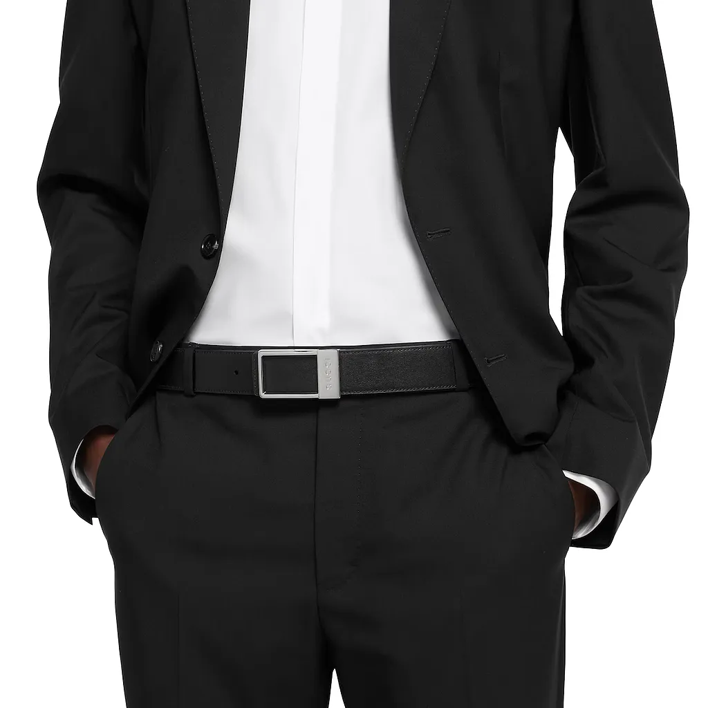 Reversible Belt With Rectangular Buckle