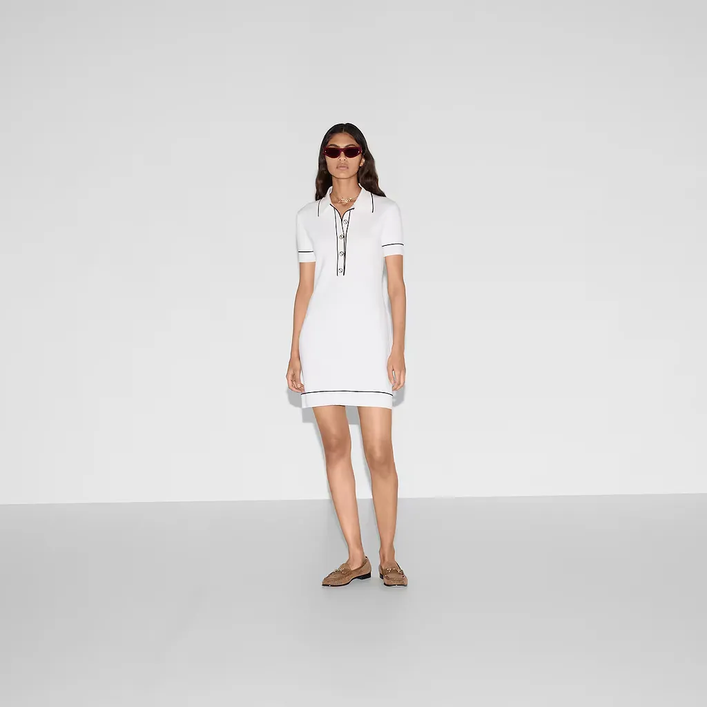 Fine Wool Polo Dress