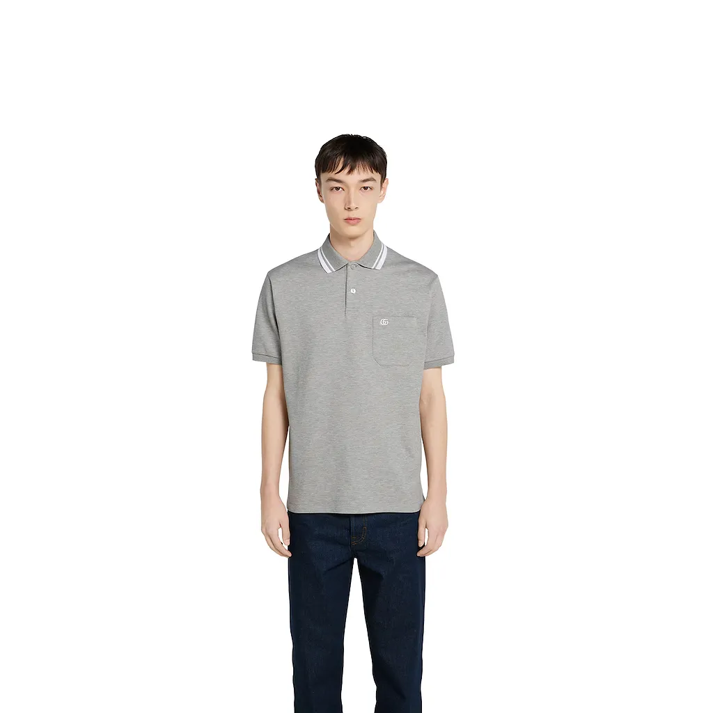 Cotton Piquet Polo Shirt With Embroidery
