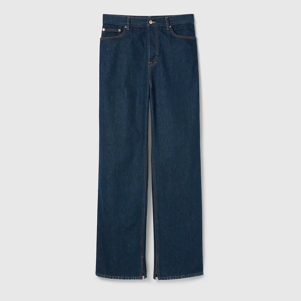 Denim Trousers With Embroidery
