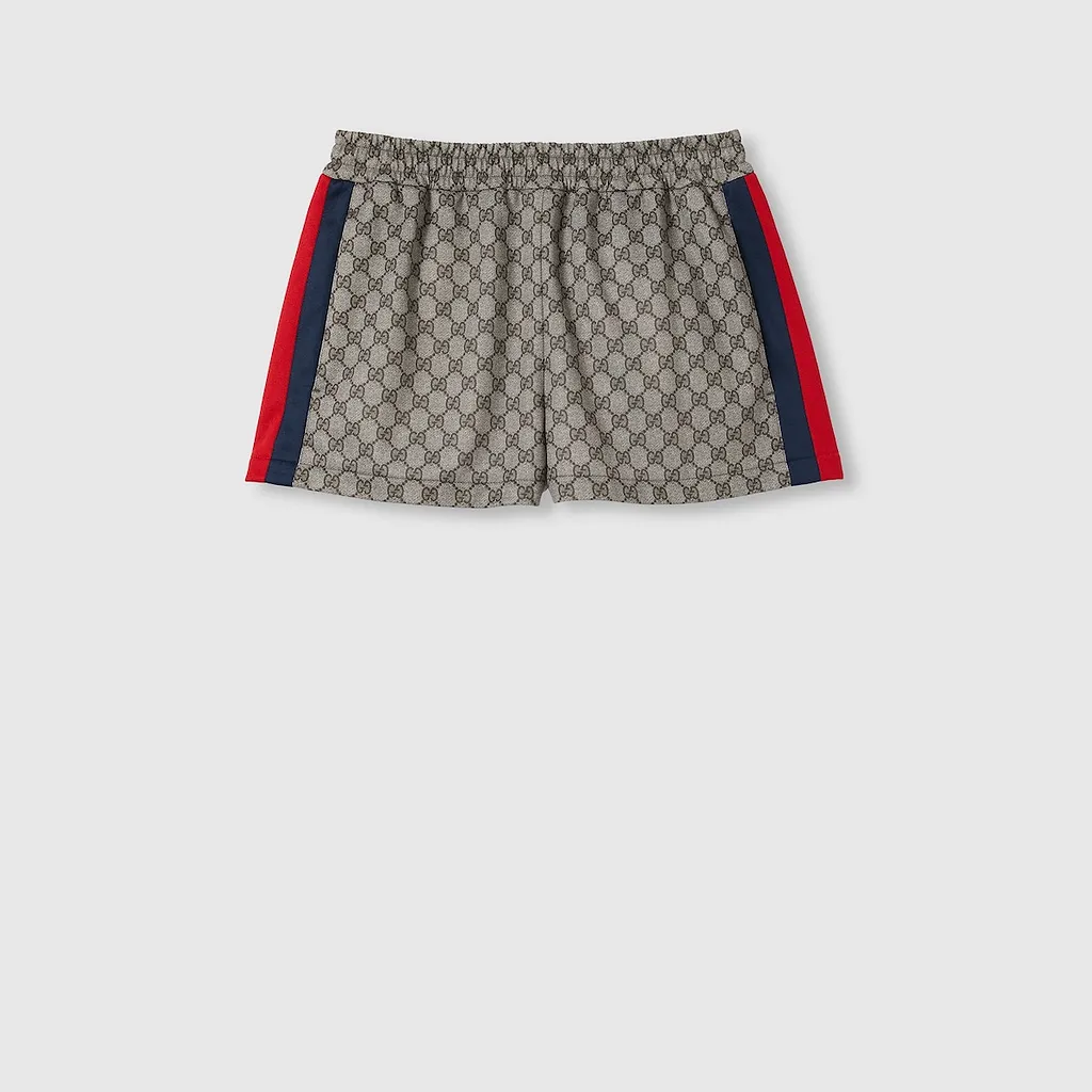 Gg Technical Jersey Shorts With Web