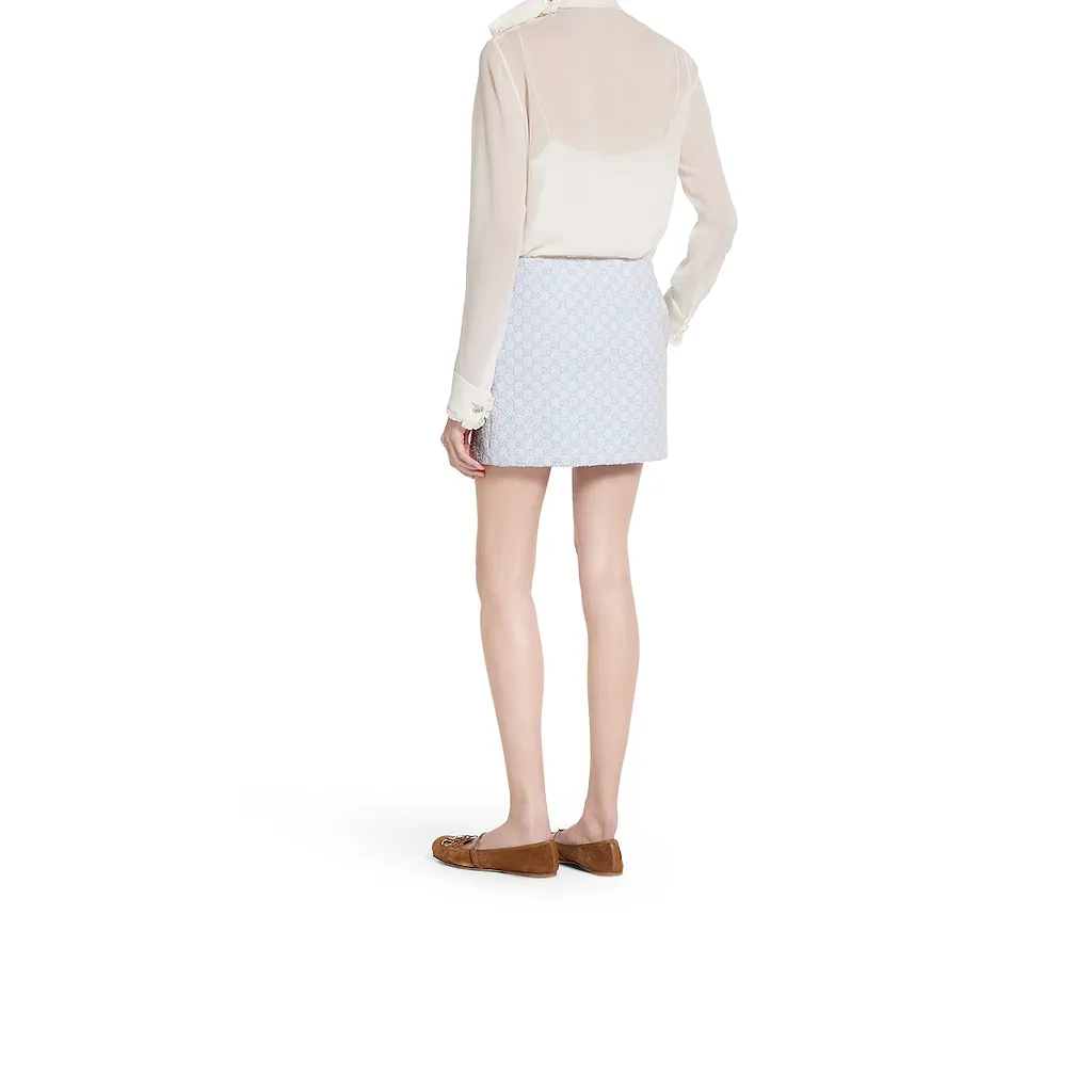Gg Cotton Bouclé Mini Skirt