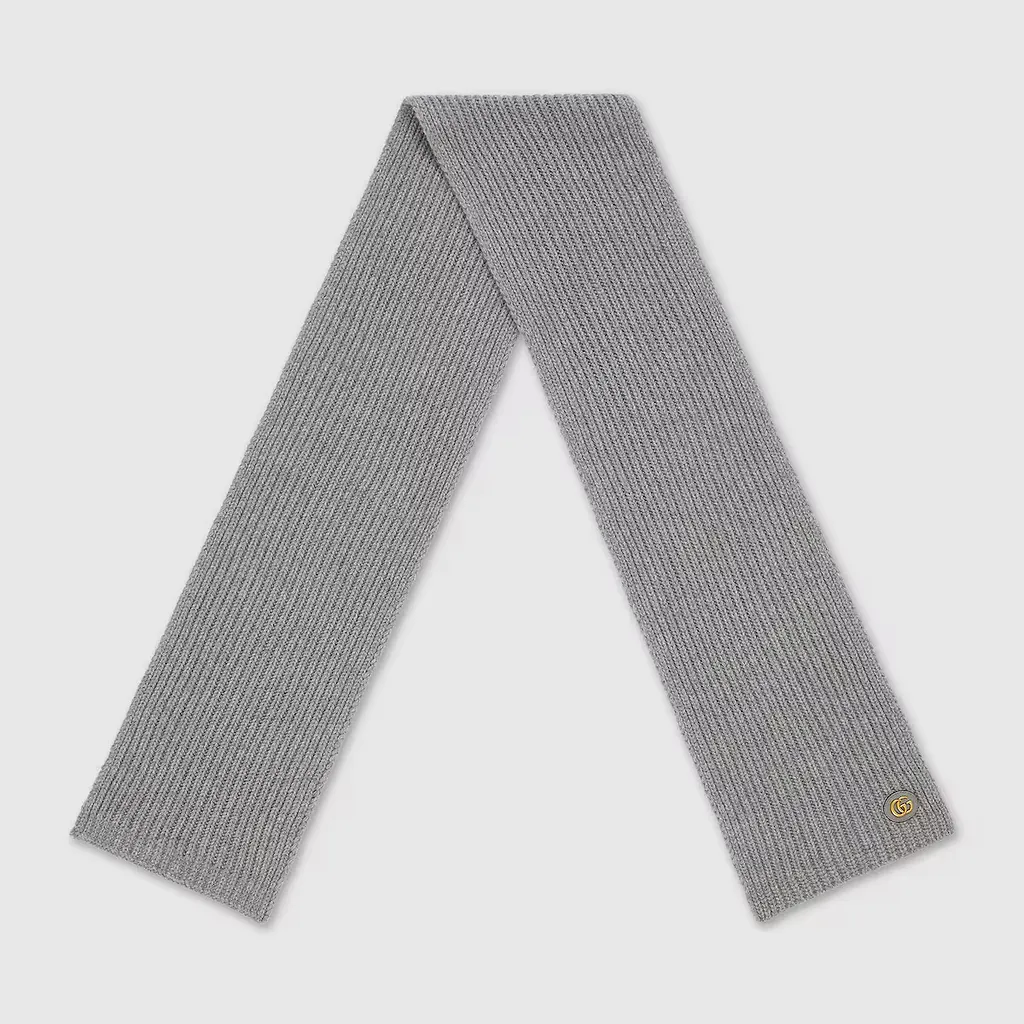 Wool Cashmere Scarf With Double G