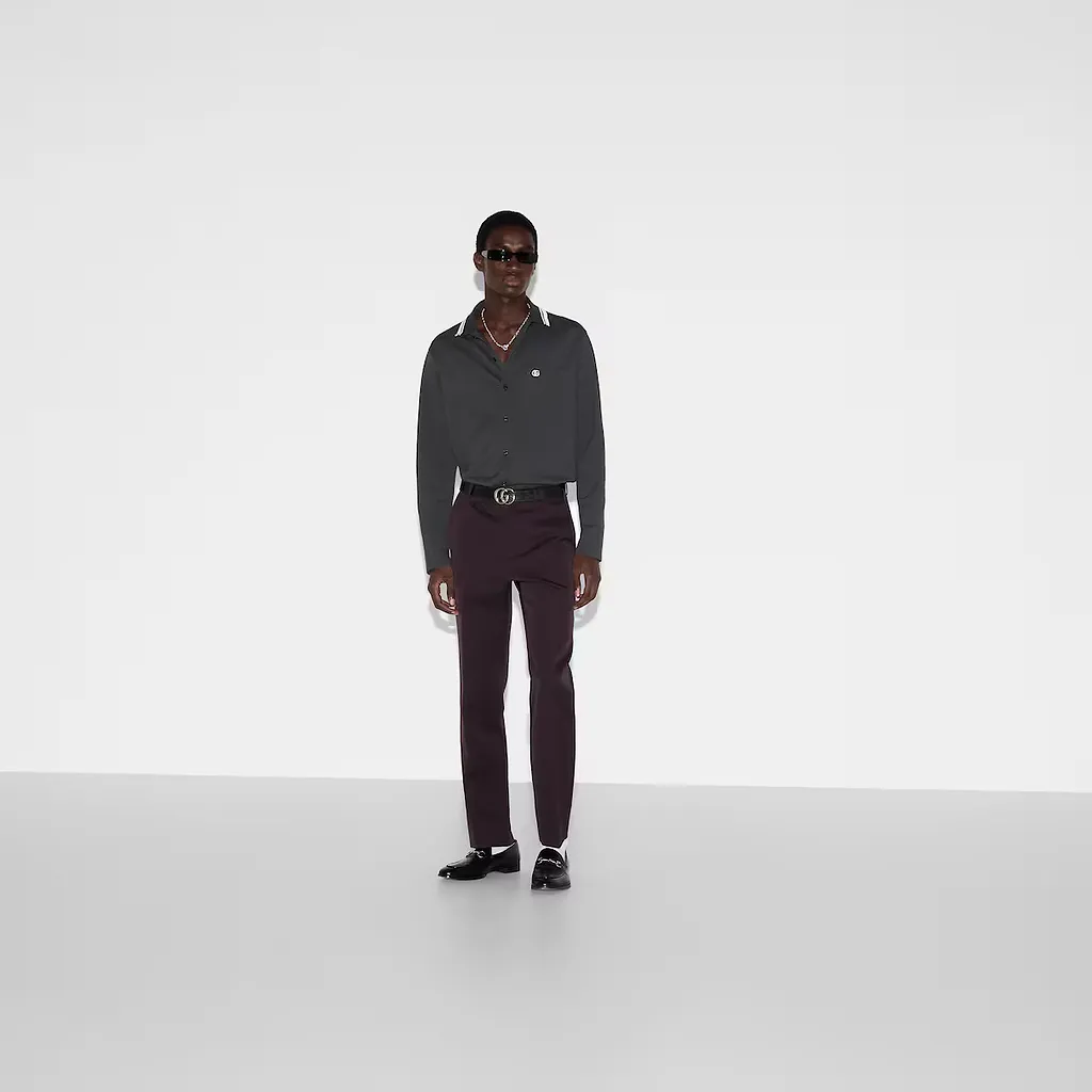 Embroidered Cotton Piquet Polo Shirt