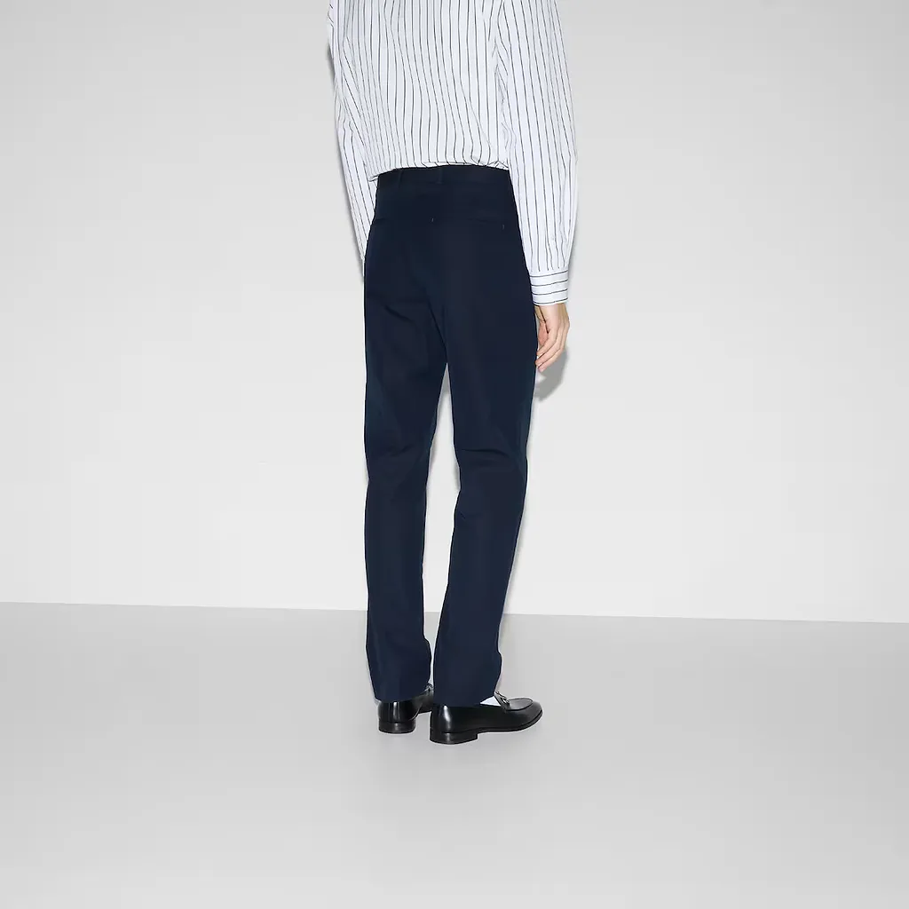 Embossed Cotton Twill Trouser