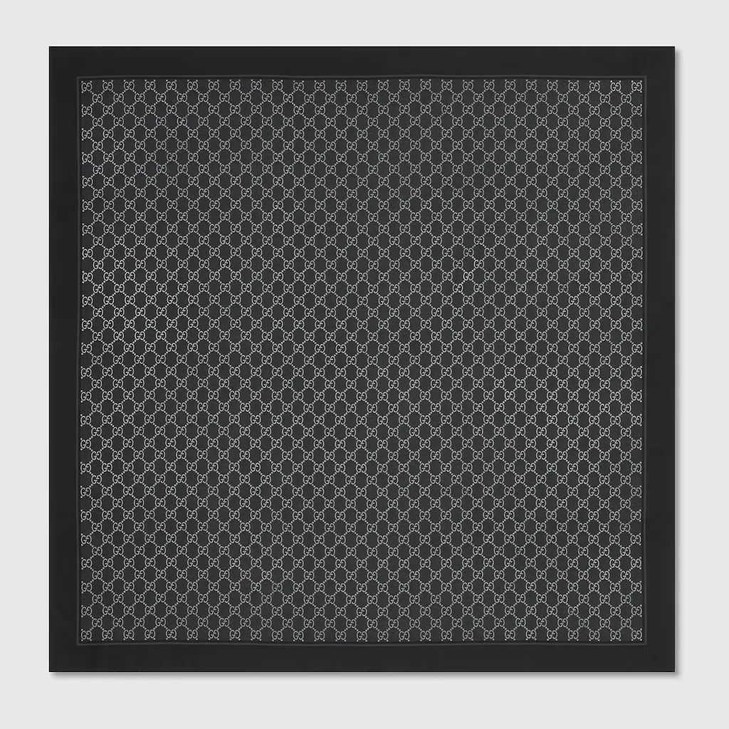 Laminated Printed Silk Twill Carré