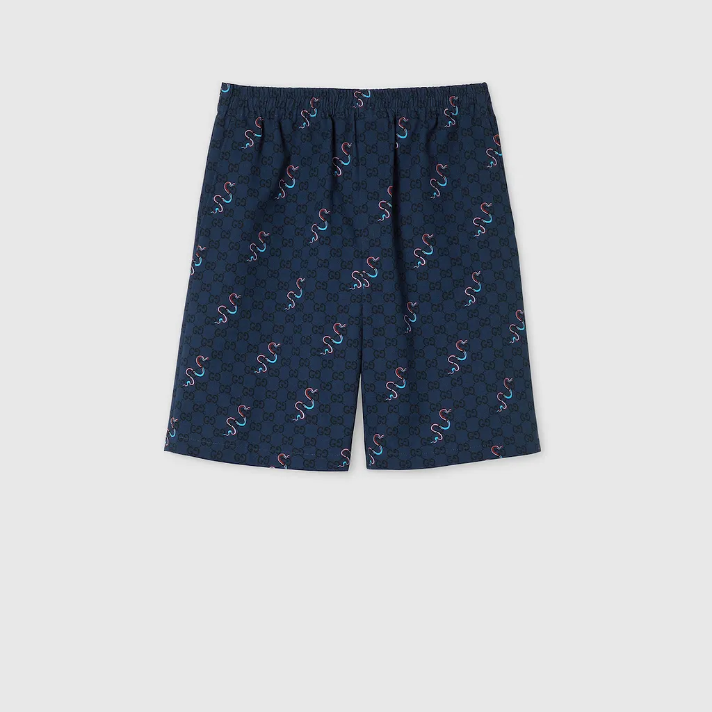 Printed Cotton Ripstop Shorts