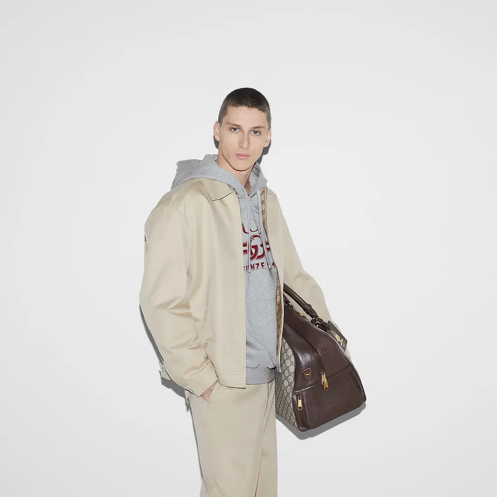 Printed Cotton Jersey Hooded Sweatshirt