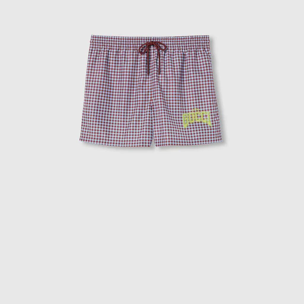 Printed Poplin Tech Swim Shorts