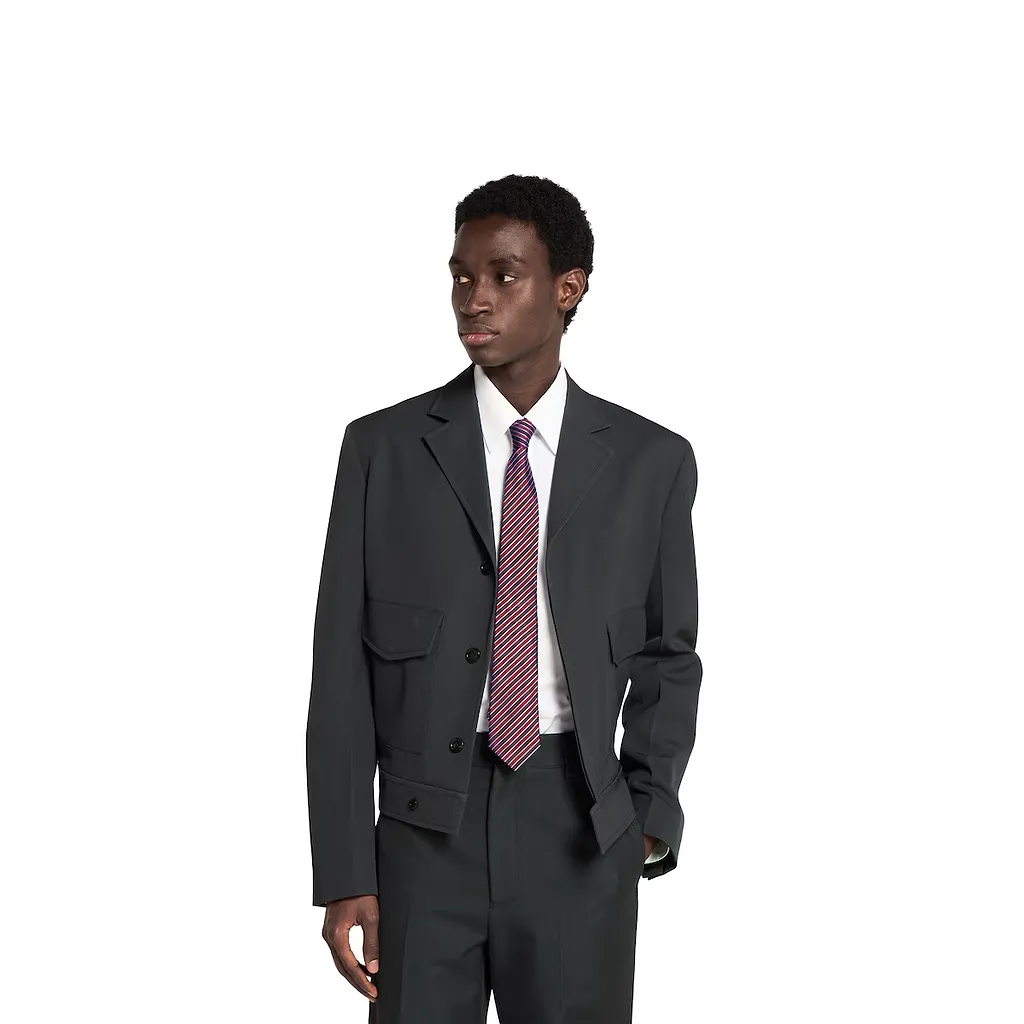 Striped Silk Jacquard Tie