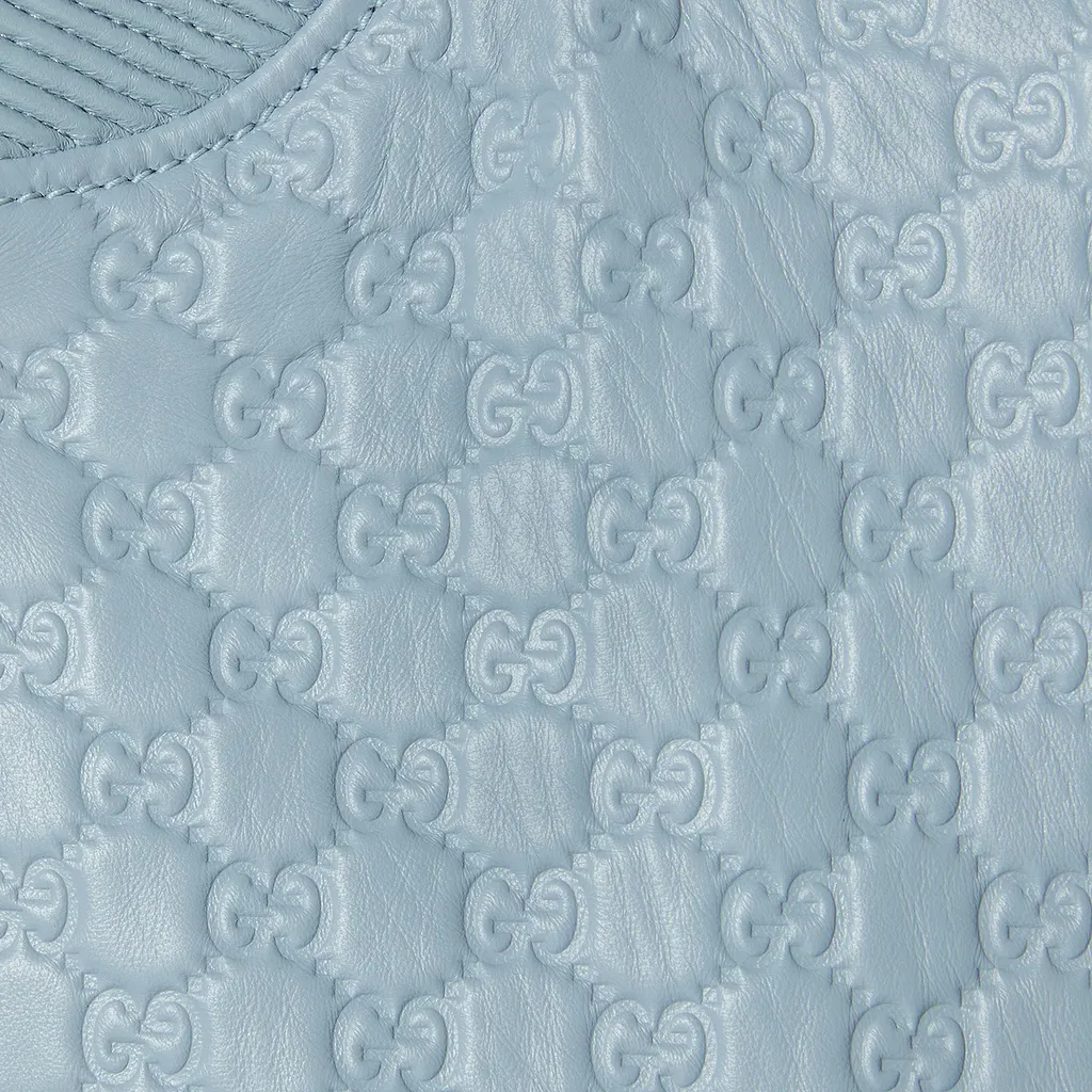 Embossed Gg Leather Bomber Jacket