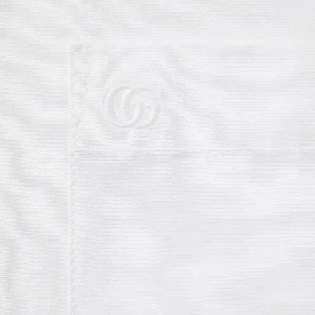 Heavy Cotton Poplin Shirt With Embroidery