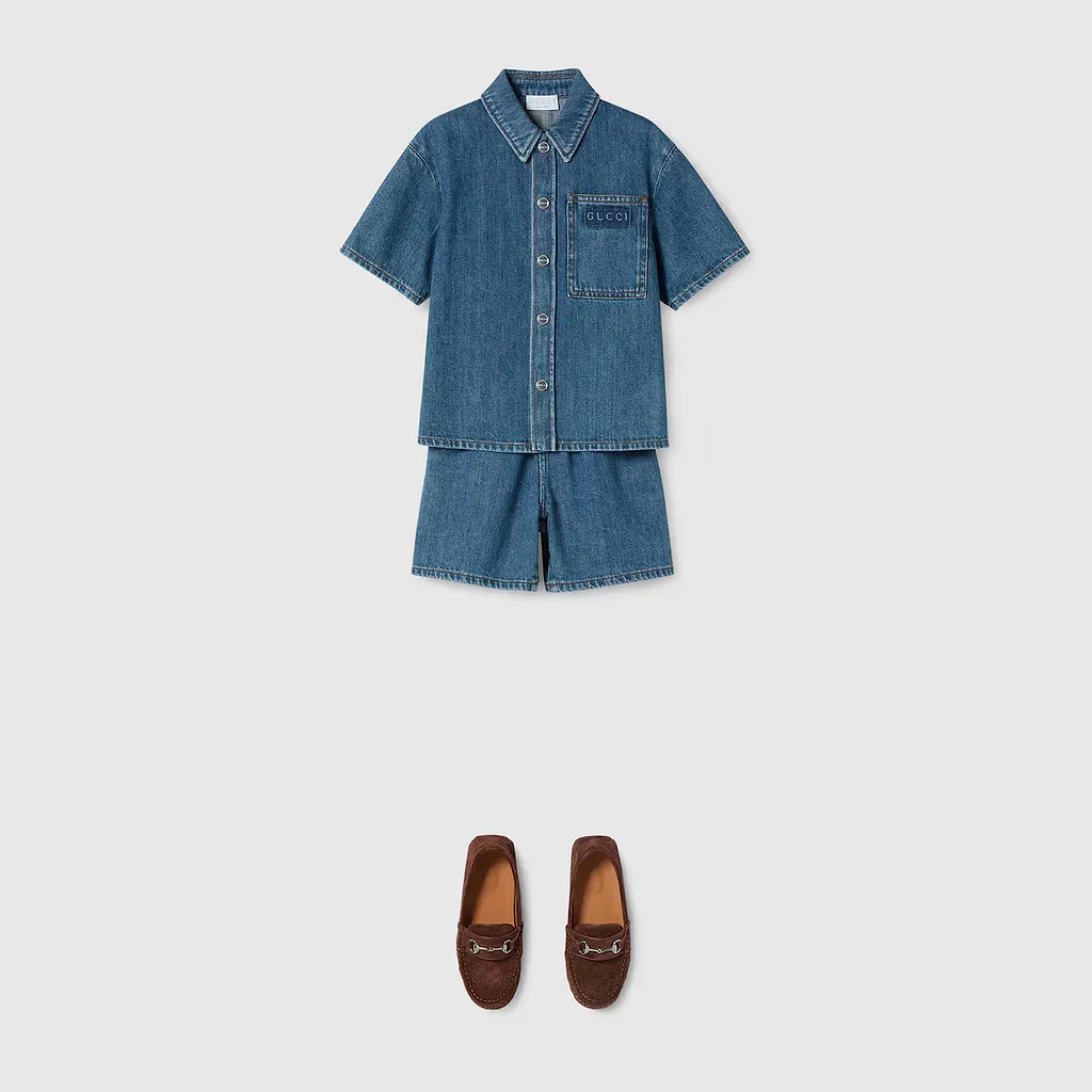 Children's Lasered Denim Shirt