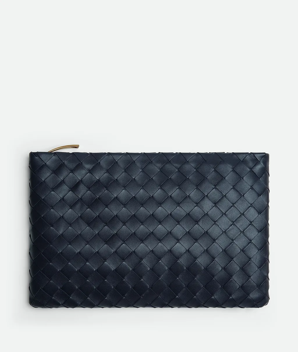Intrecciato Medium Flat Pouch