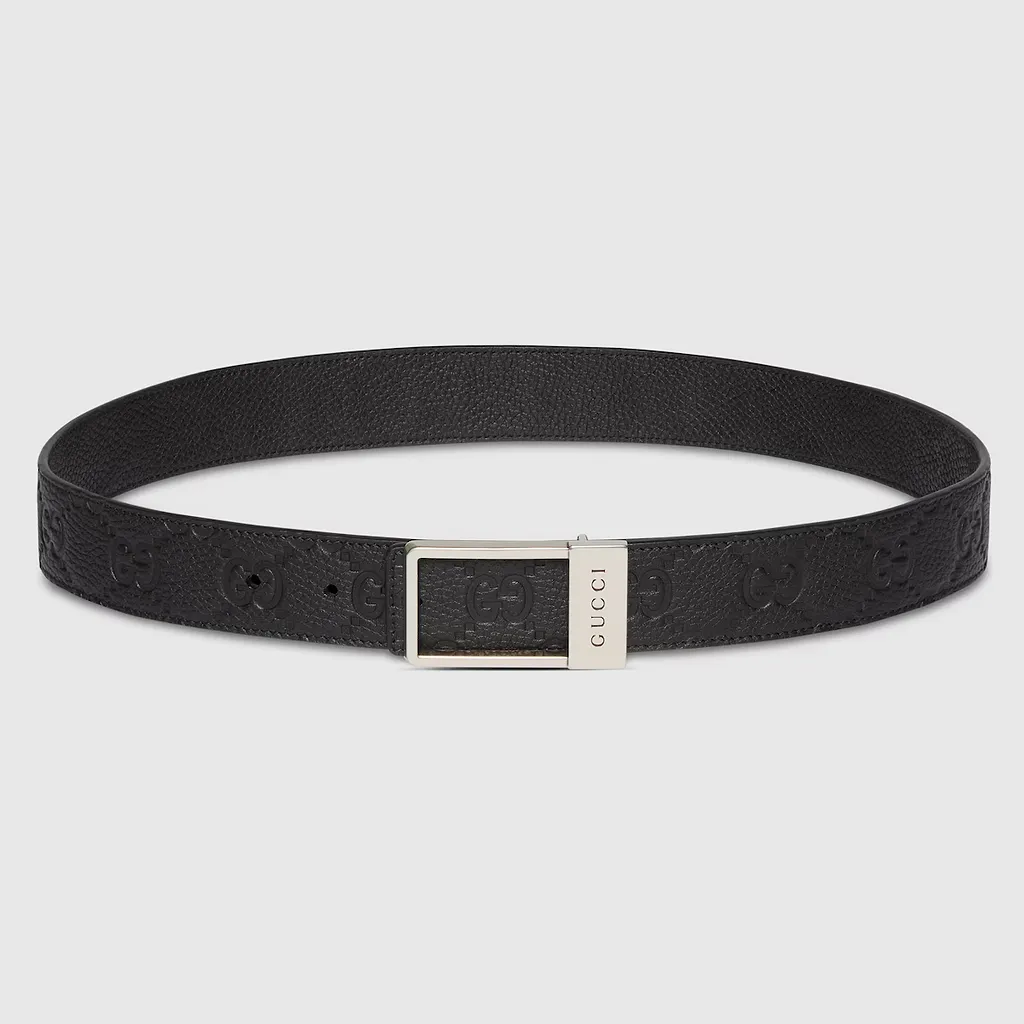 Reversible Belt With Rectangular Buckle