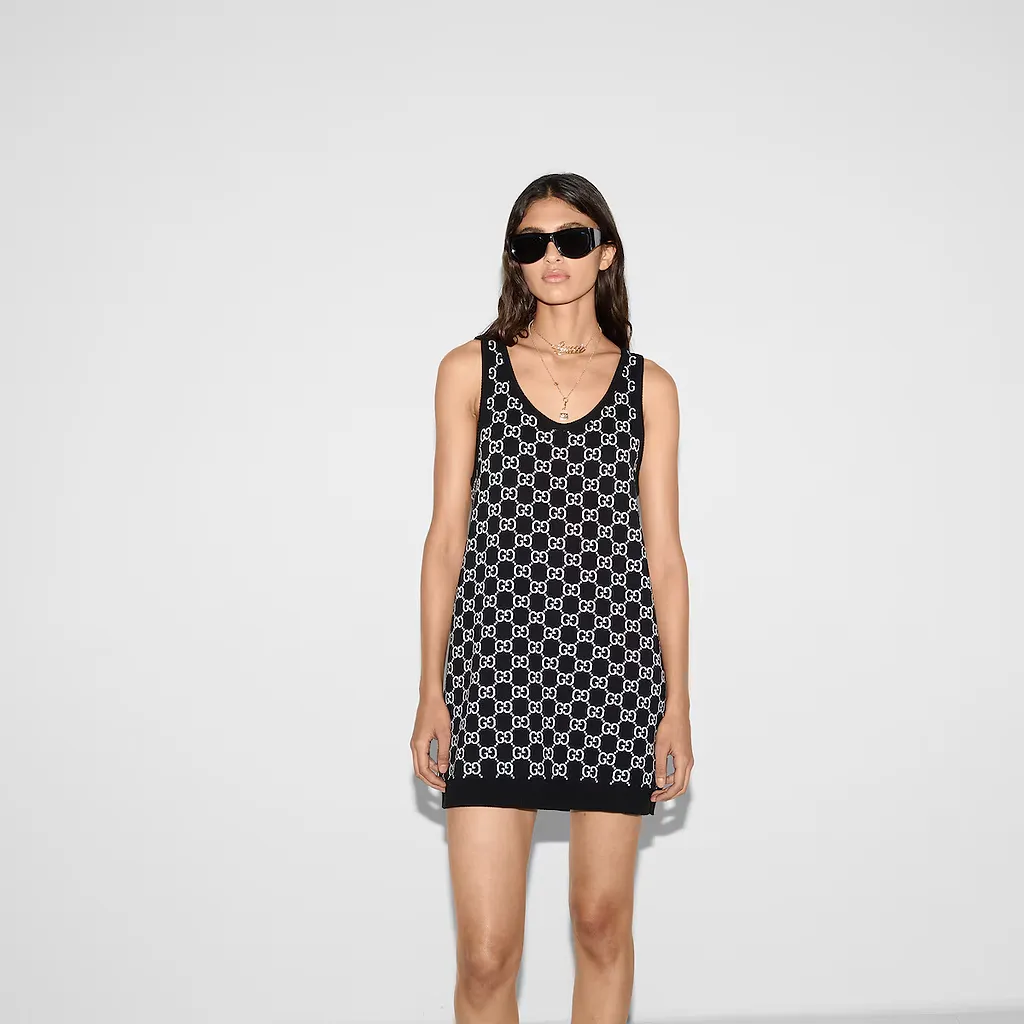 Gg Wool Jacquard Mini Dress