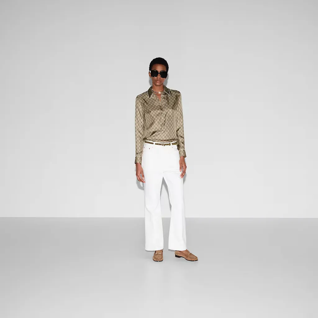 Printed Silk Twill Shirt