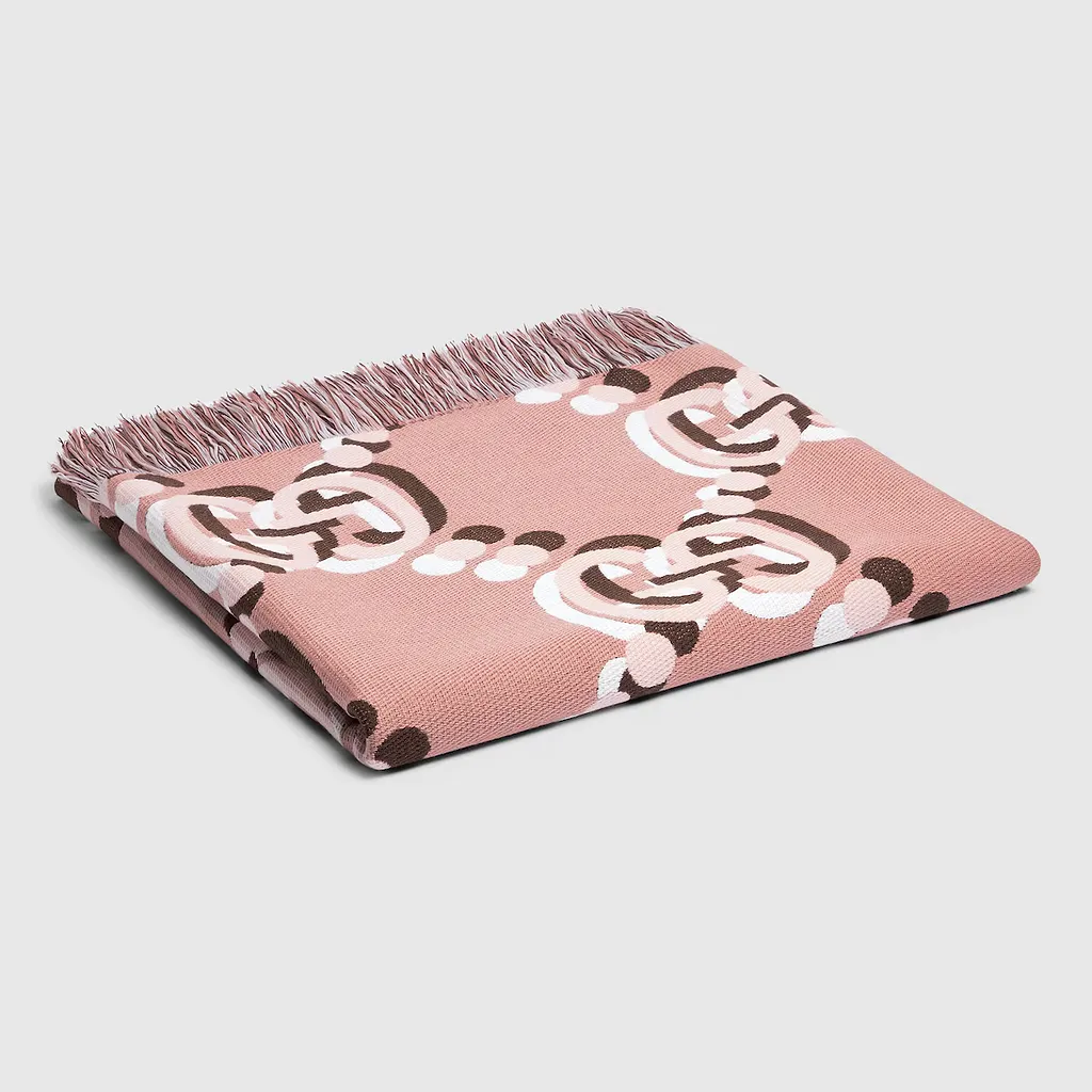 Wool Blanket With Gg Shadow