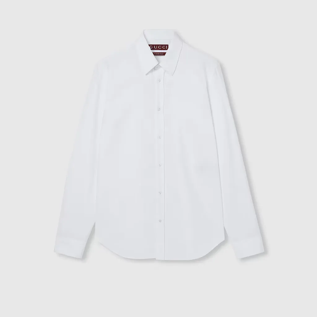 Cotton Poplin Shirt With Web