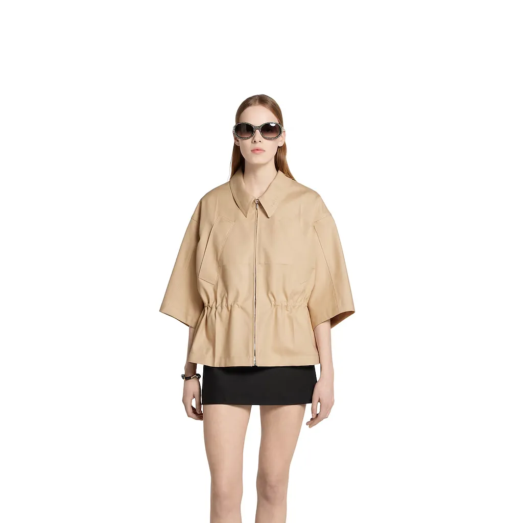 Cotton Gabardine Short Sleeve Jacket
