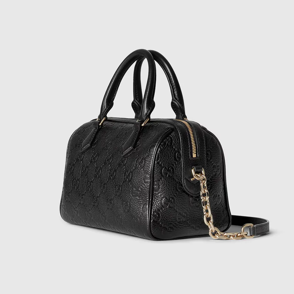 Gg Emblem Medium Boston Bag