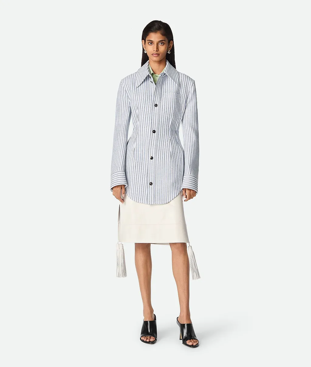 Structured Cotton Stripe Jacket