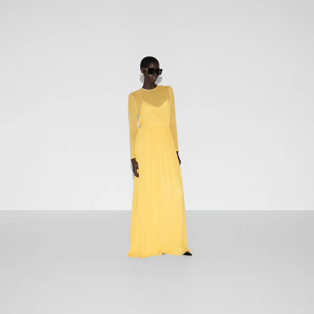 Long Silk Georgette Dress