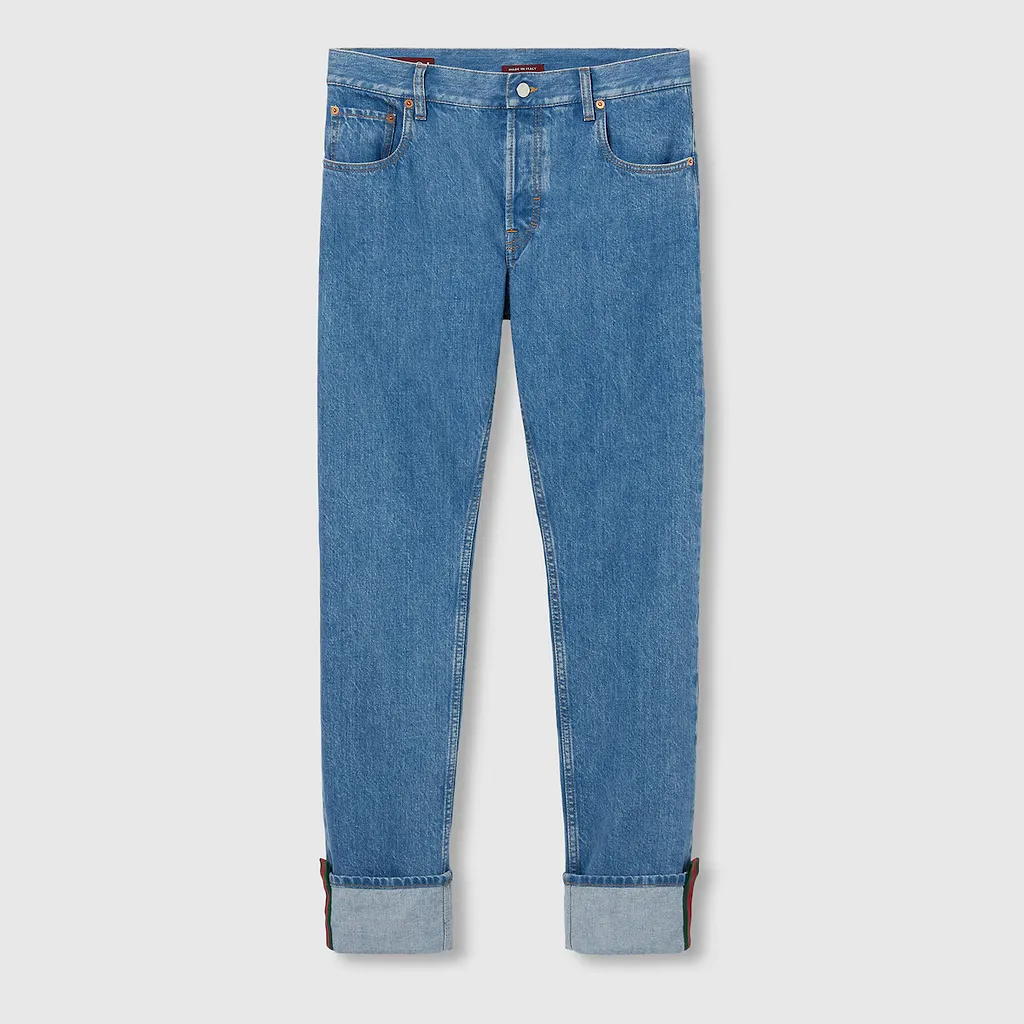 Tapered Fit Denim Trousers