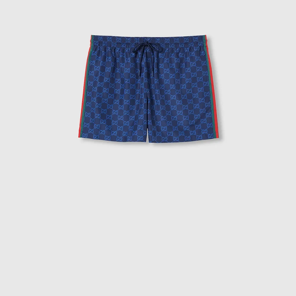 Printed Poplin Tech Swim Shorts
