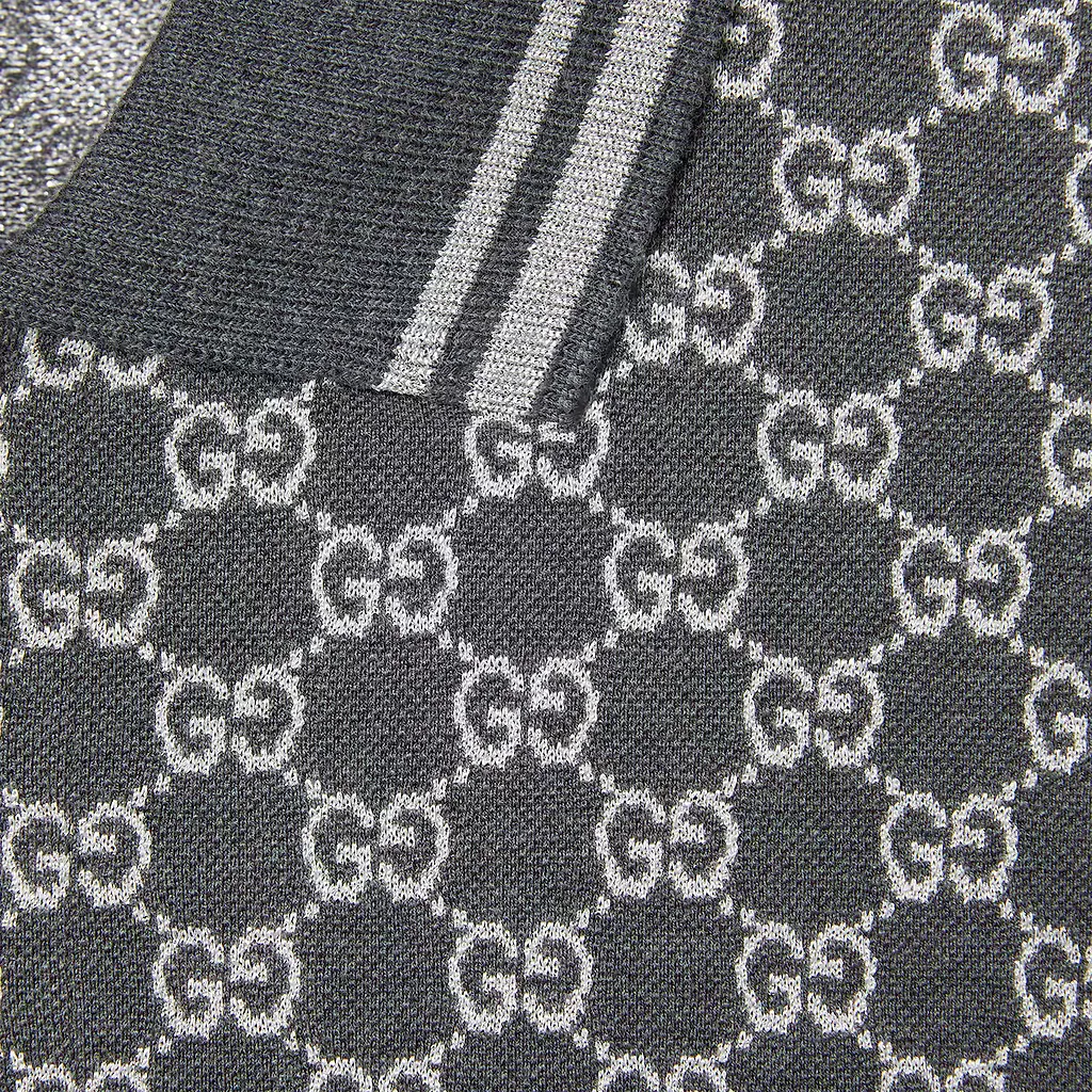 Gg Cotton Lamé Jacquard Polo Shirt