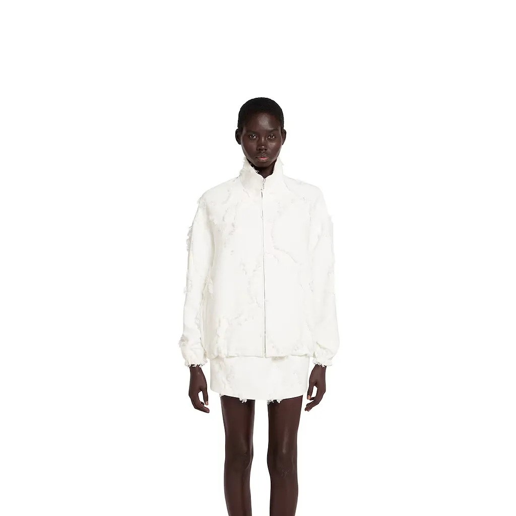 Cotton Wool Fil Coupé Zip Jacket