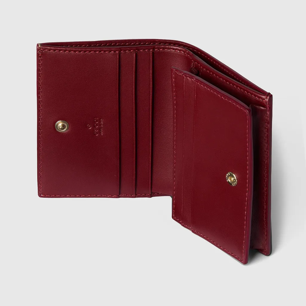 Gg Small Wallet With Dog Detail