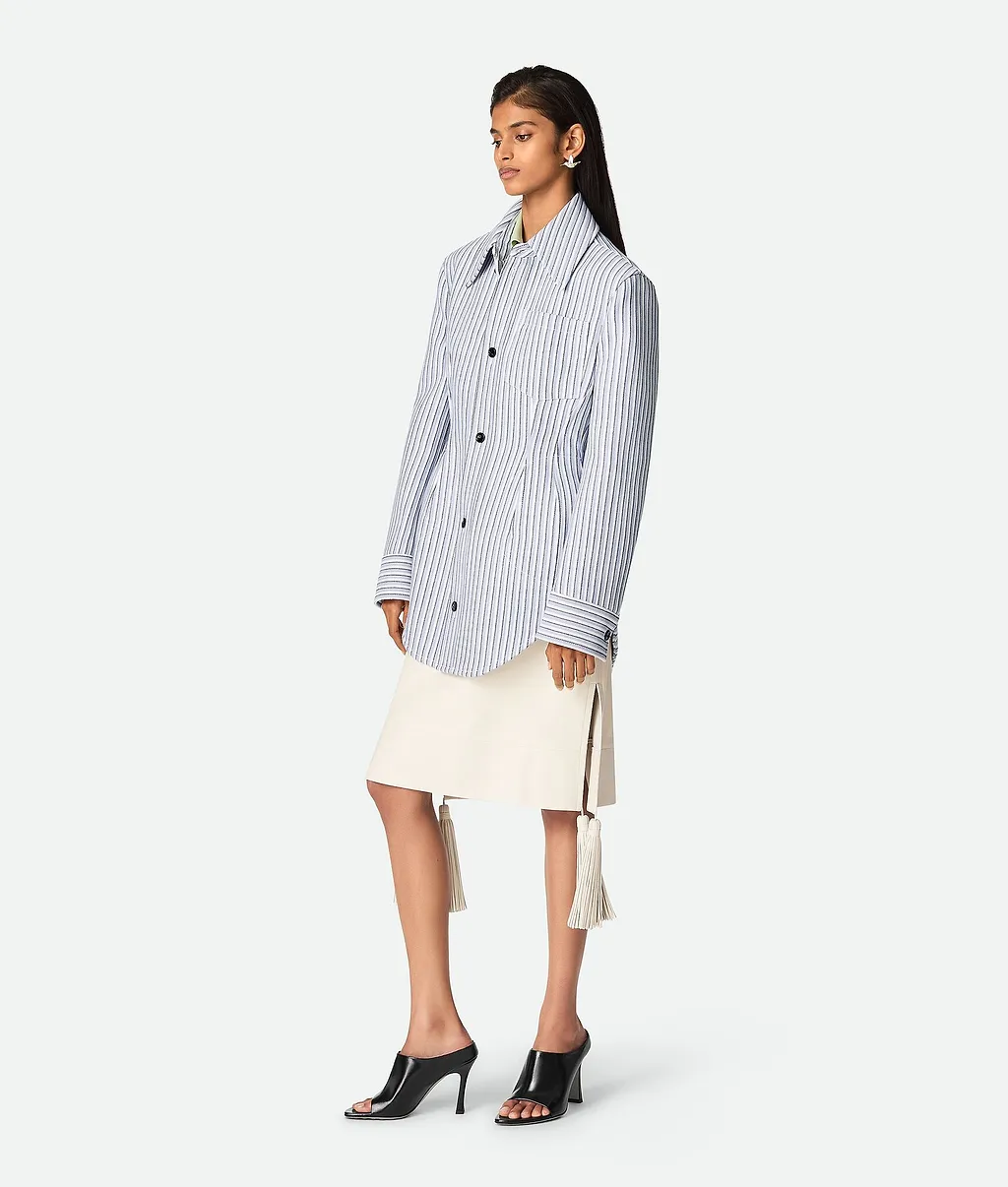 Structured Cotton Stripe Jacket