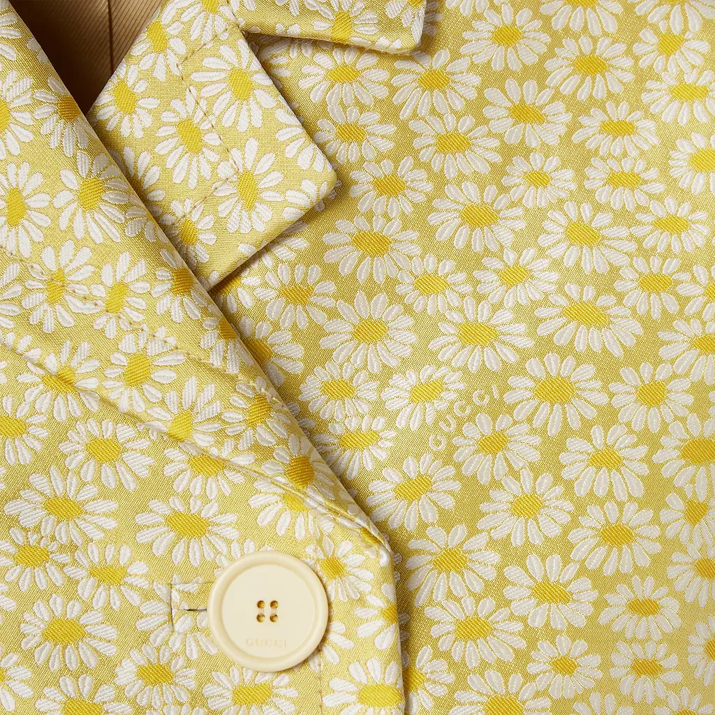Silk Blend Floral Jacquard Jacket