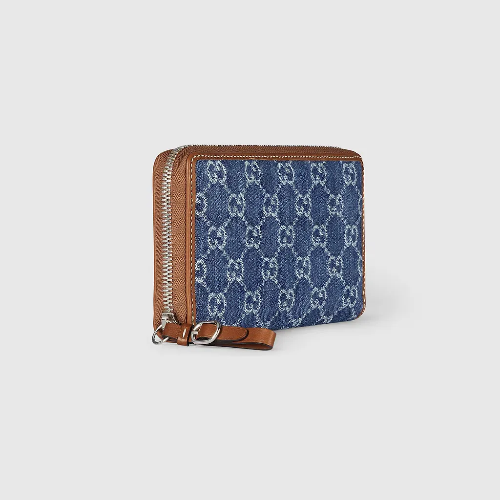 Gg Emblem Zip Around Wallet