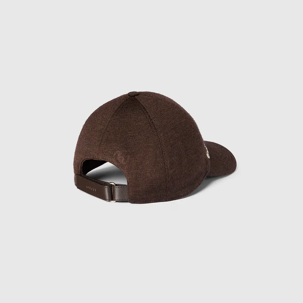Wool Baseball Hat With Double G
